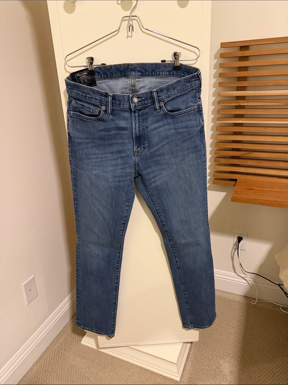 Abercrombie & Fitch Men's Slim Straight Jeans - Medium Blue
